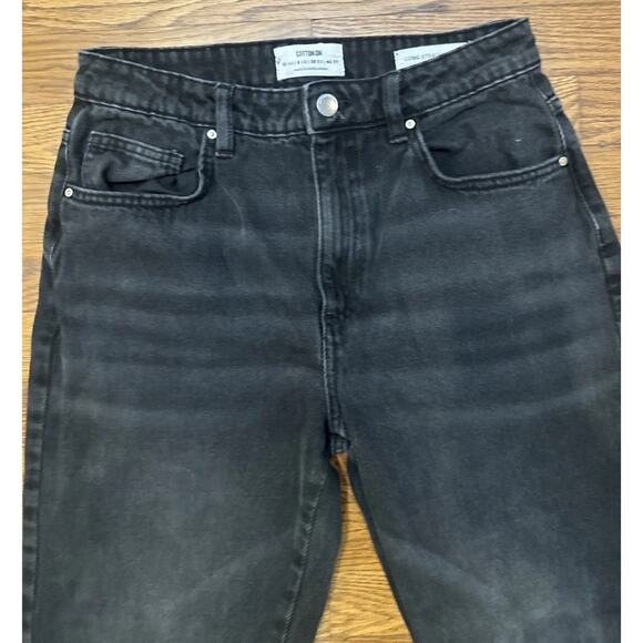 Cotton On Jeans Womens 10 Black Long Straight 30 - Picture 3 of 9